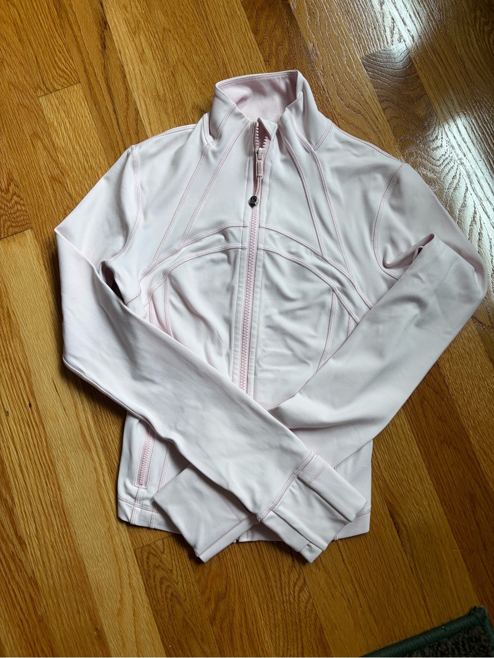 lululemon athletica cropped define zip up jacket- Pale Pink